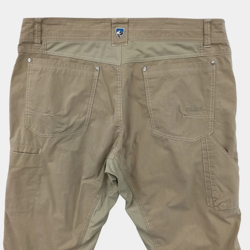 Kuhl Radikl Khaki Tan Mens Performance Hiking Outdoor Pants 36x32